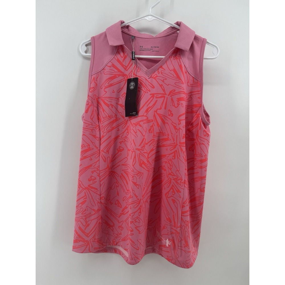 Under Armour Heatgear Sleeveless Golf Polo‎ Women's Size XL NWT